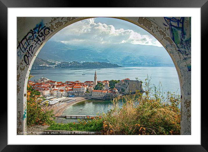 Budva, Montenegro Framed Mounted Print by Graeme B