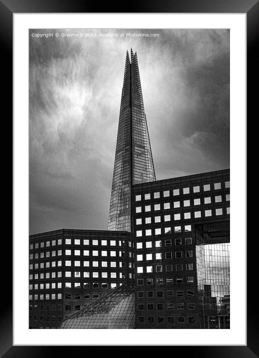 Shard and Windows Framed Mounted Print by Graeme B