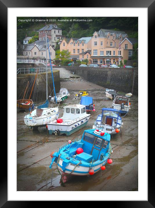 Lynmouth harbour Framed Mounted Print by Graeme B