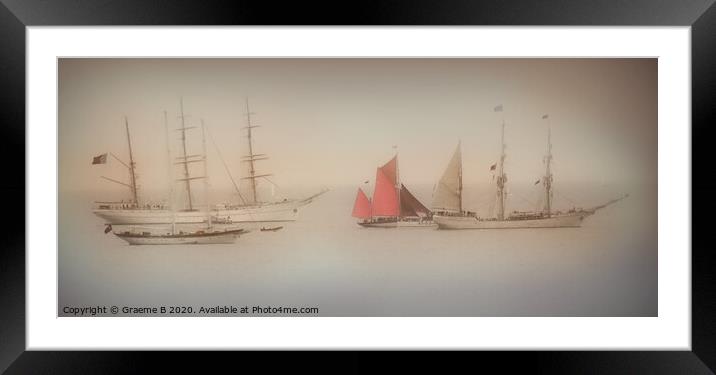 Tall ships Framed Mounted Print by Graeme B