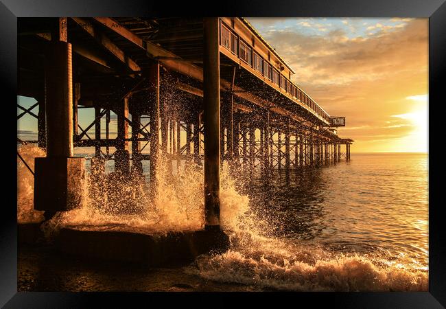 Teignmouth Pier at Sunrise Framed Print by Dave Bell