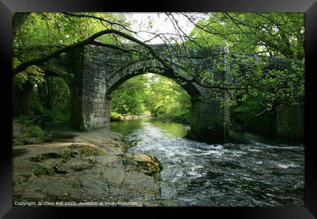 Stone Bridge across the River Dart Framed Print by Dave Bell