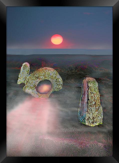 Druid Magic Stones Fantasy Framed Print by Dave Bell