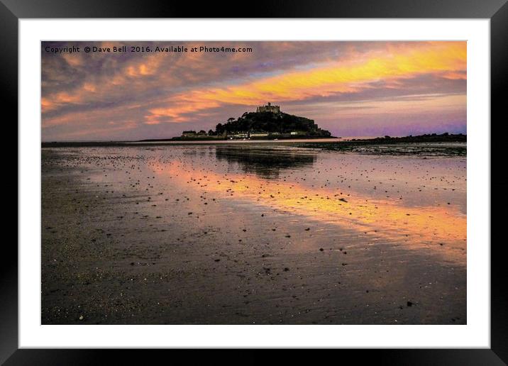 St Michaels Mount  Framed Mounted Print by Dave Bell