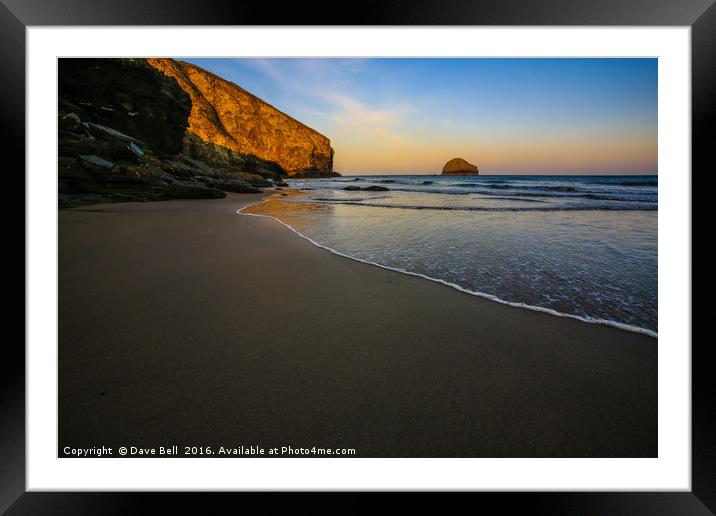 Trebarwith Strand in North Cornwall UK Framed Mounted Print by Dave Bell