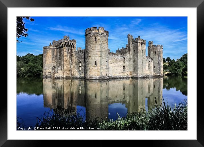 Bodiam Castle and moat Framed Mounted Print by Dave Bell