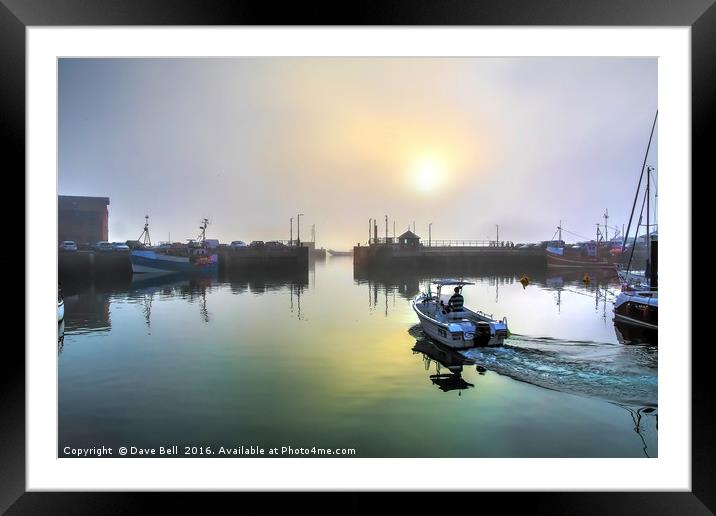 Early morning  Padstow harbor is still. Framed Mounted Print by Dave Bell
