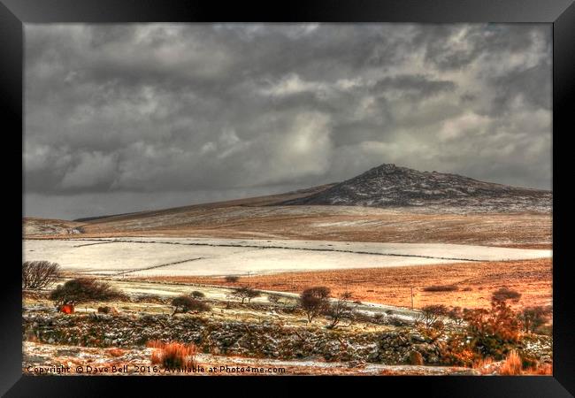 Brown Willy  Snow Framed Print by Dave Bell