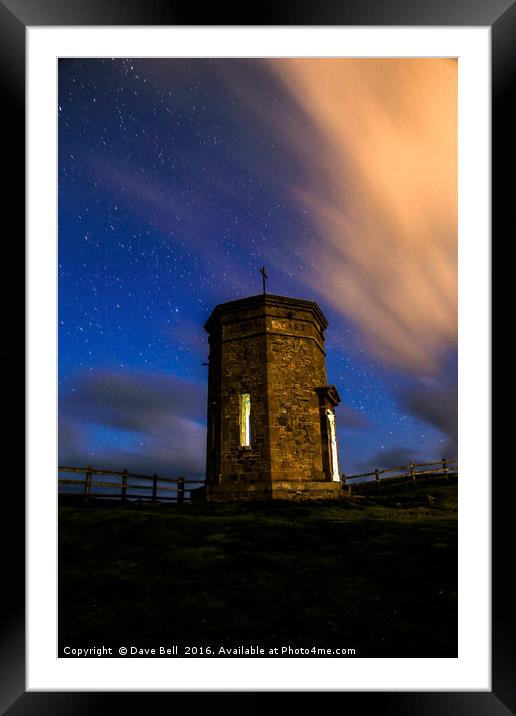 Bude Folly At Night Framed Mounted Print by Dave Bell