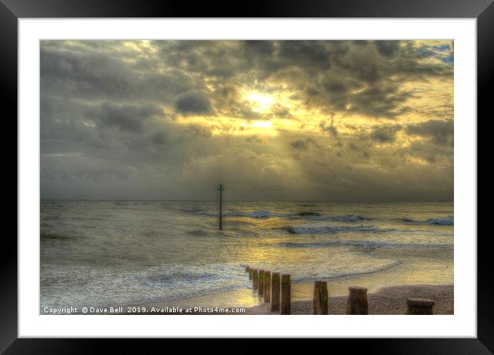 Teignmouth Sunrise Devon Framed Mounted Print by Dave Bell