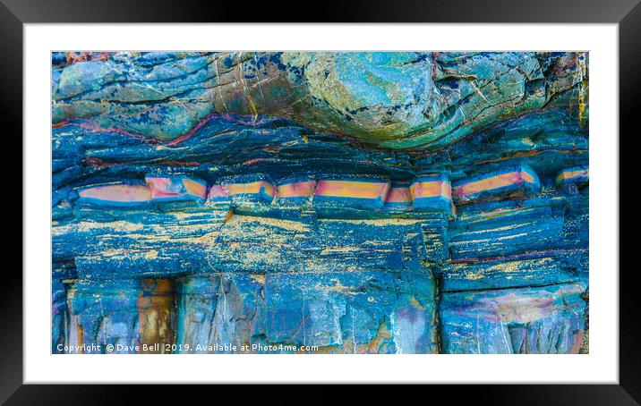  Rock Colored Framed Mounted Print by Dave Bell