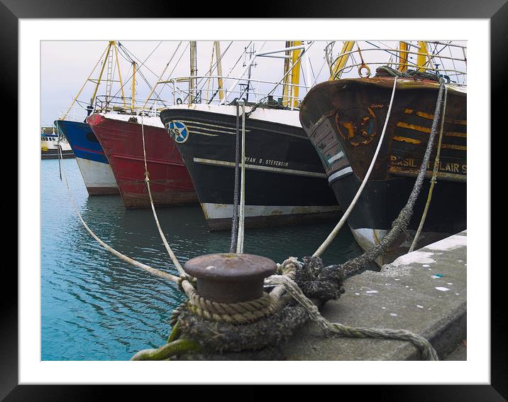Fishing Trawlers  Framed Mounted Print by Dave Bell