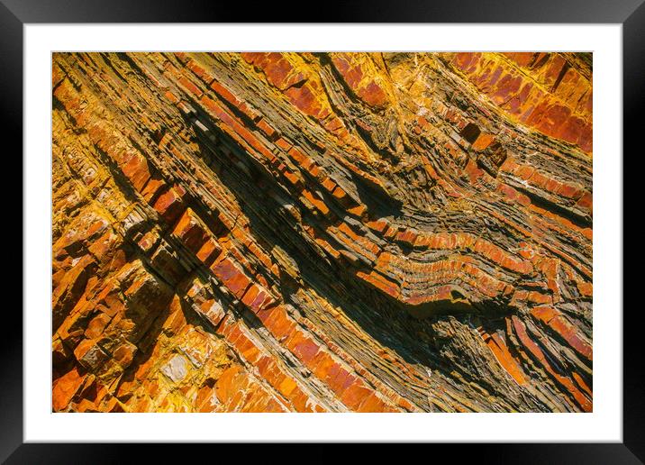  Rock Red Framed Mounted Print by Dave Bell