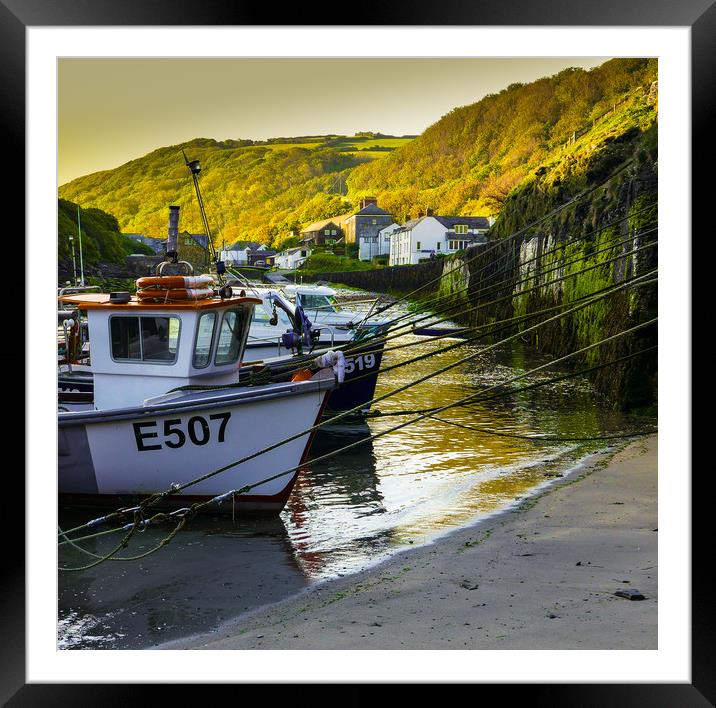 Small Fishing Boats Framed Mounted Print by Dave Bell