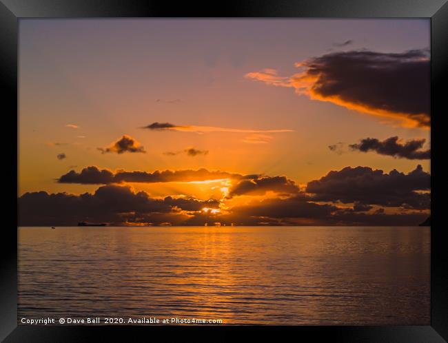 Nautical Sunrise Framed Print by Dave Bell