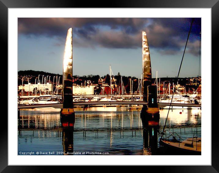 Torquay Harbor Bridge Framed Mounted Print by Dave Bell