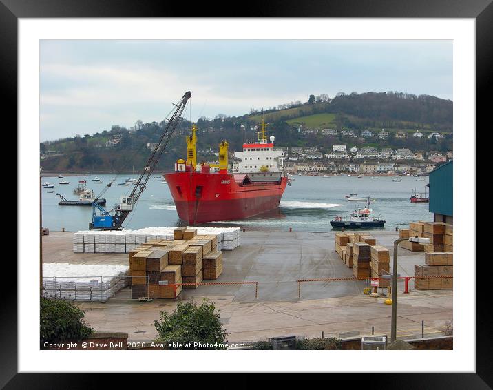 Ship Docking. Framed Mounted Print by Dave Bell