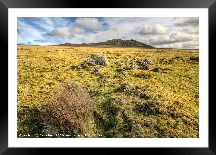 Rocky Path To Rough Tor Framed Mounted Print by Dave Bell