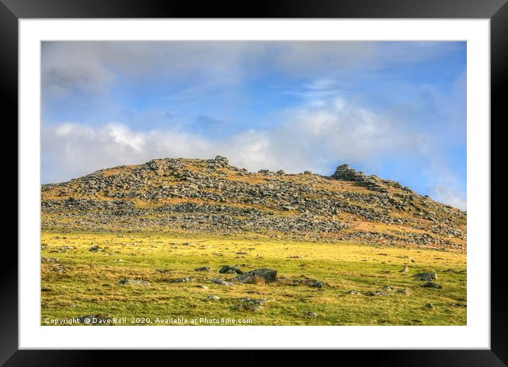 Rough Tor Framed Mounted Print by Dave Bell