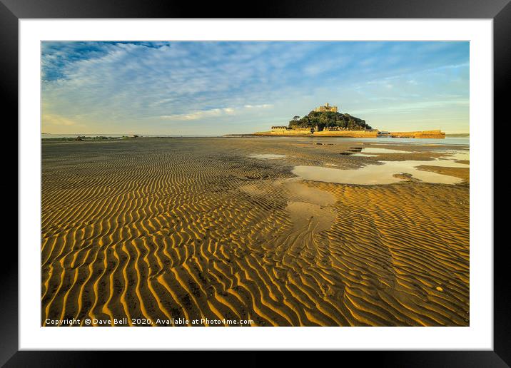 Rippled Sand Framed Mounted Print by Dave Bell