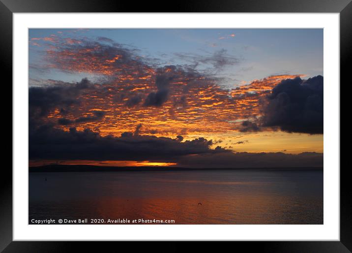 Dramatic Sunrise Over The Sea Framed Mounted Print by Dave Bell