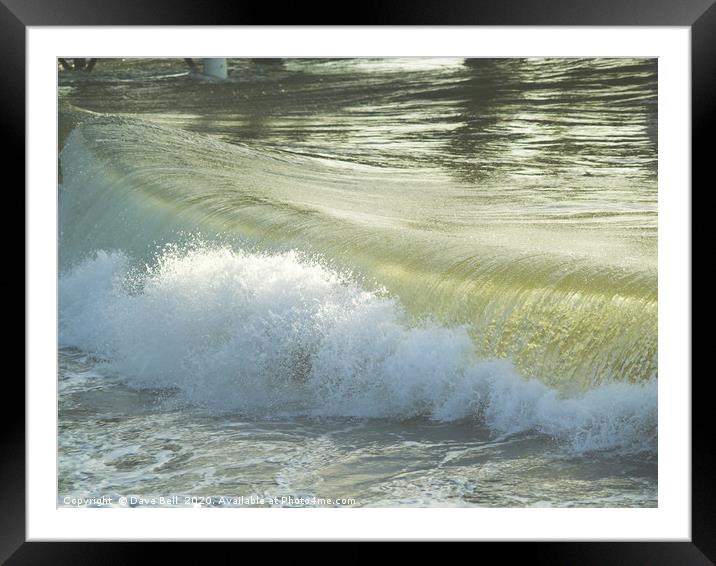 Glass Wave Framed Mounted Print by Dave Bell