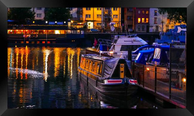 Bristol Waterside Night life Framed Print by Dave Bell