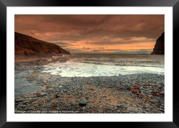 Cornish Cove Beach Sunset Framed Mounted Print by Dave Bell