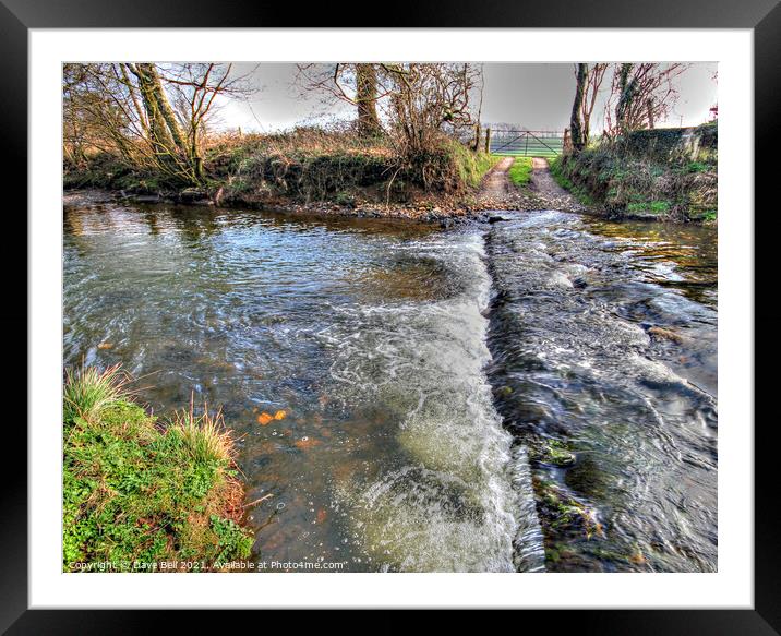 River Crossing Ford Framed Mounted Print by Dave Bell