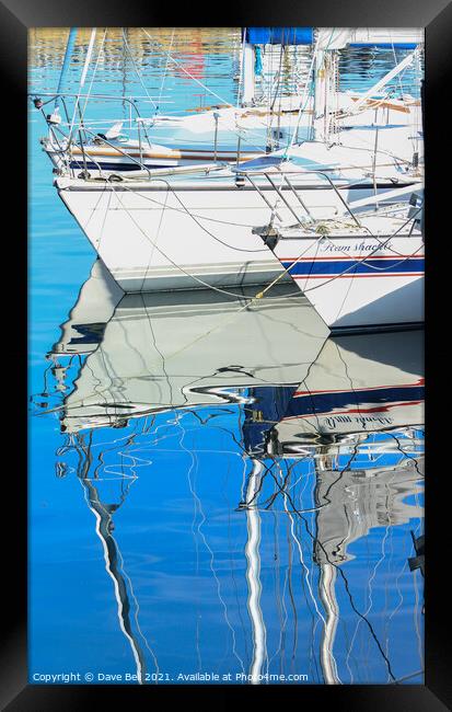 Reflections in still water Framed Print by Dave Bell