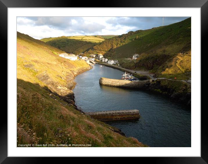 Boscastle Famous Cornish Harbour Framed Mounted Print by Dave Bell
