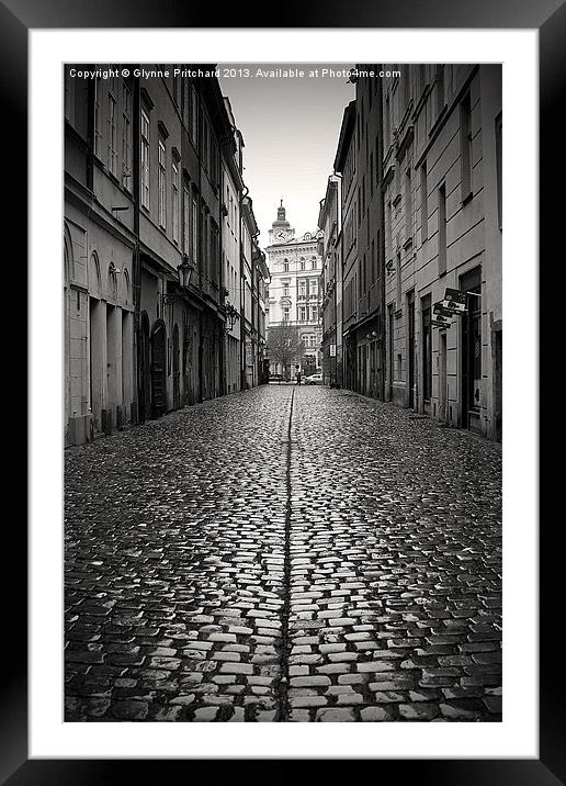 Streets of Prague Framed Mounted Print by Glynne Pritchard