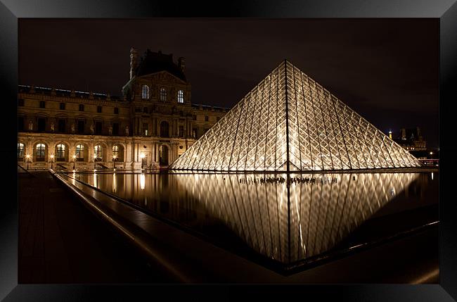 Louvre Museum Pyramid Paris Framed Print by Catherine Kiely