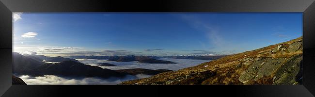 Ben Nevis above Cloud Framed Print by Oliver Gibson