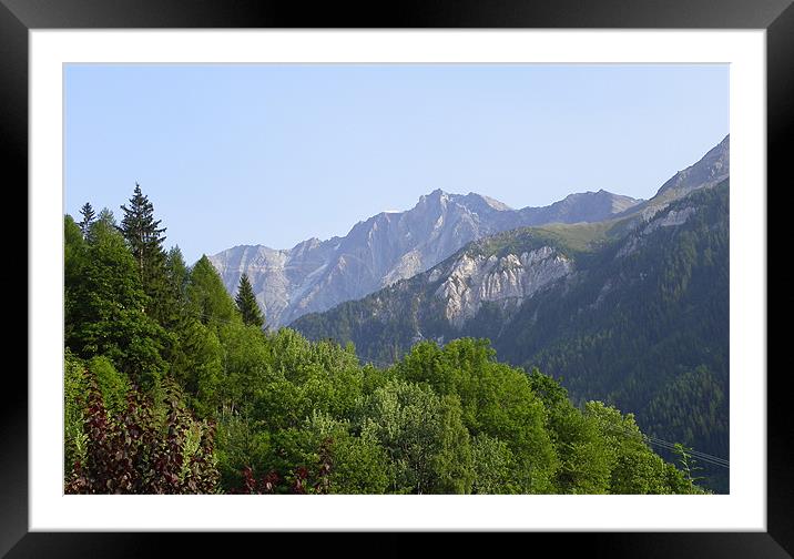 Alpine View Framed Mounted Print by Oliver Gibson
