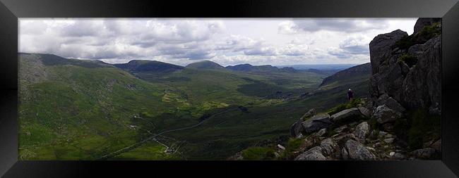 View from Tryfan Framed Print by Oliver Gibson