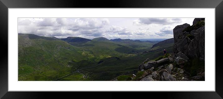 View from Tryfan Framed Mounted Print by Oliver Gibson