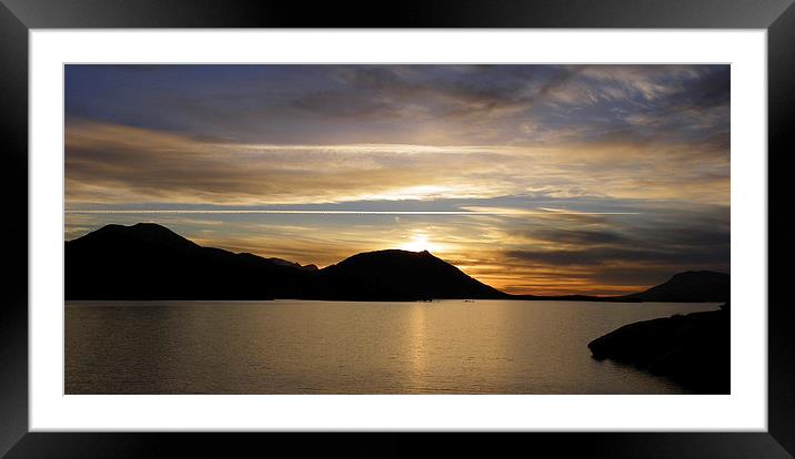 Sunset Framed Mounted Print by Oliver Gibson