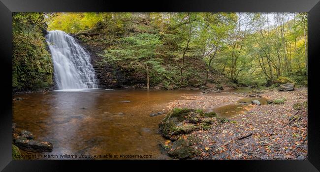 Panoramic of Falling Foss, North York Moors Framed Print by Martin Williams