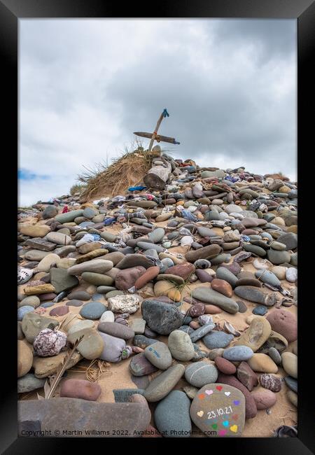 Dobby's grave, Freshwater West, Pembrokeshire Framed Print by Martin Williams