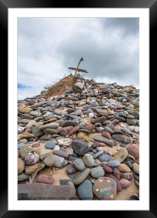 Dobby's grave, Freshwater West, Pembrokeshire Framed Mounted Print by Martin Williams