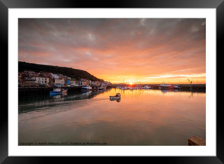 Off fishing. Scarborough, North Yorkshire Framed Mounted Print by Martin Williams