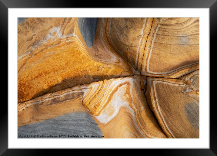 Rock patterns 1 - Scarborough Framed Mounted Print by Martin Williams
