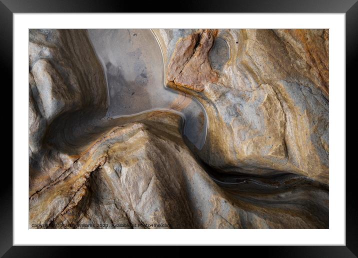 Rock Patterns 2 - Scarborough Framed Mounted Print by Martin Williams