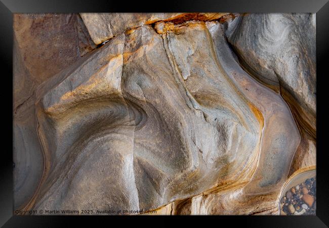Rock Patterns 7 - Scarborough Framed Print by Martin Williams