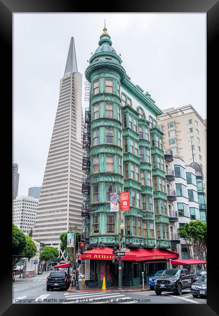 The Sentinel flatriron building built 1907 San Francisco Framed Print by Martin Williams
