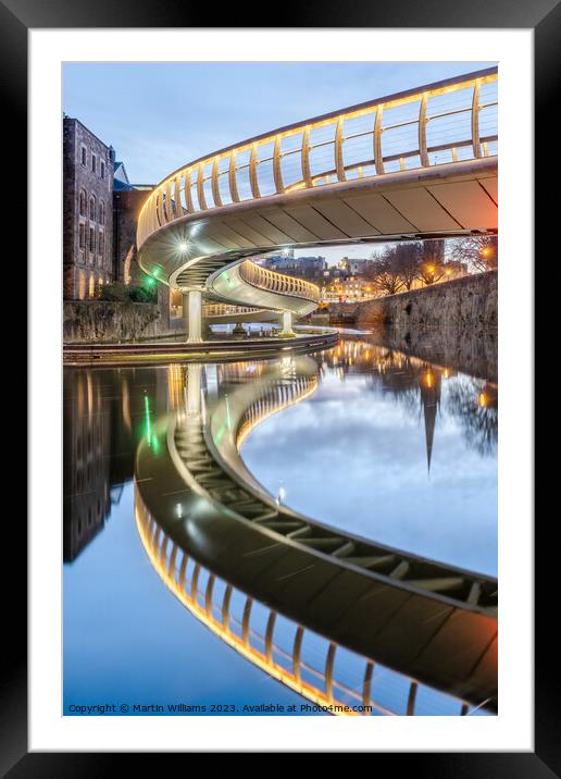 Snaking Castle Bridge in Bristol, England Framed Mounted Print by Martin Williams
