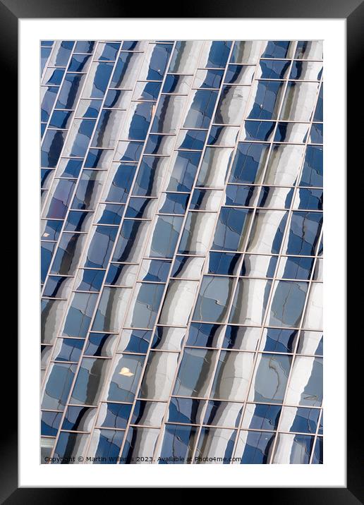 Reflections in Office windows in San Francisco Framed Mounted Print by Martin Williams
