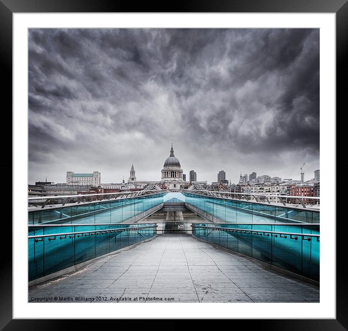 Millenium Bridge, London Framed Mounted Print by Martin Williams