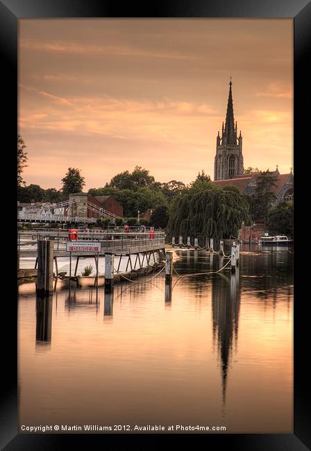 Evening over Marlow Framed Print by Martin Williams